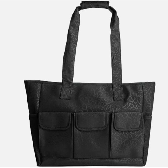 NEW ZERO GRID Trip Travel Extra Large Tote Bag Windsor  Black Brown Indigo - Picture 5 of 16